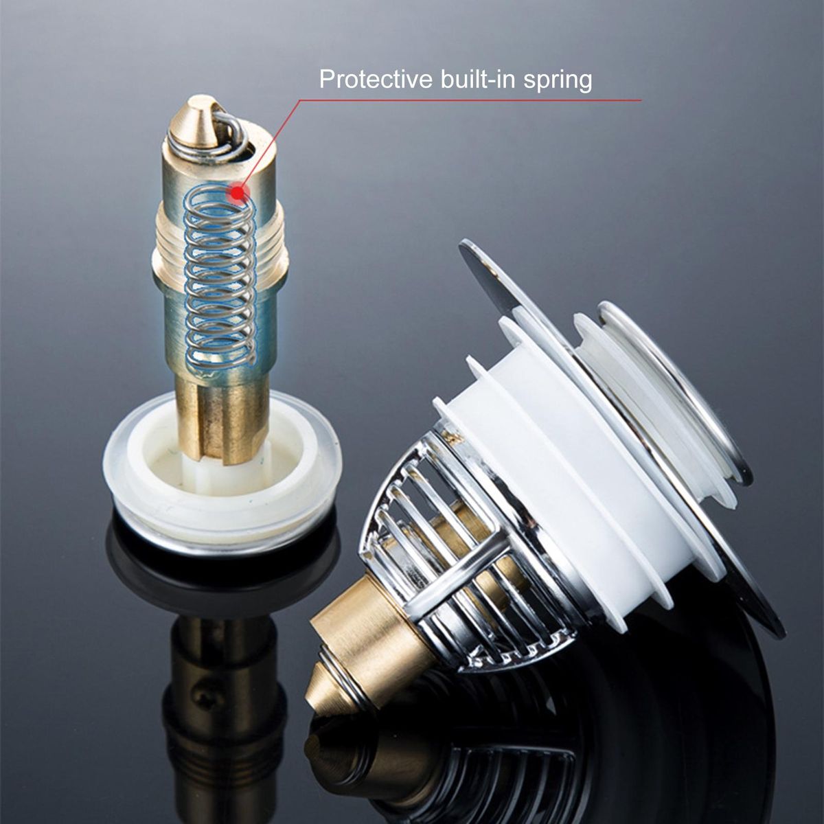 Drain Hole Cover Stainless Steel Sink Plug with Strainer Easy Install Stainless Steel
