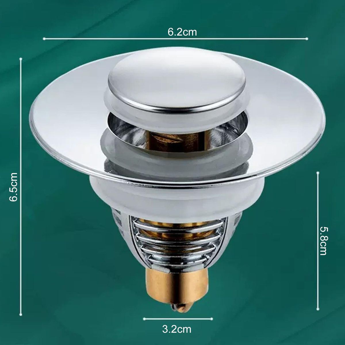 Drain Hole Cover Stainless Steel Sink Plug with Strainer Easy Install Stainless Steel