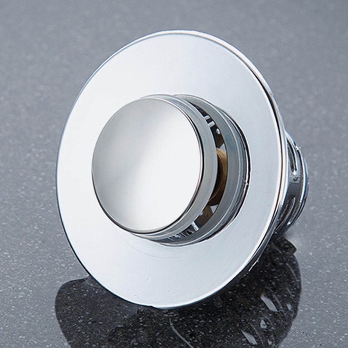 Drain Hole Cover Stainless Steel Sink Plug with Strainer Easy Install Stainless Steel