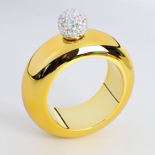 3.5oz Bracelet Flask 0.6 Thick HIP FLASK-gold