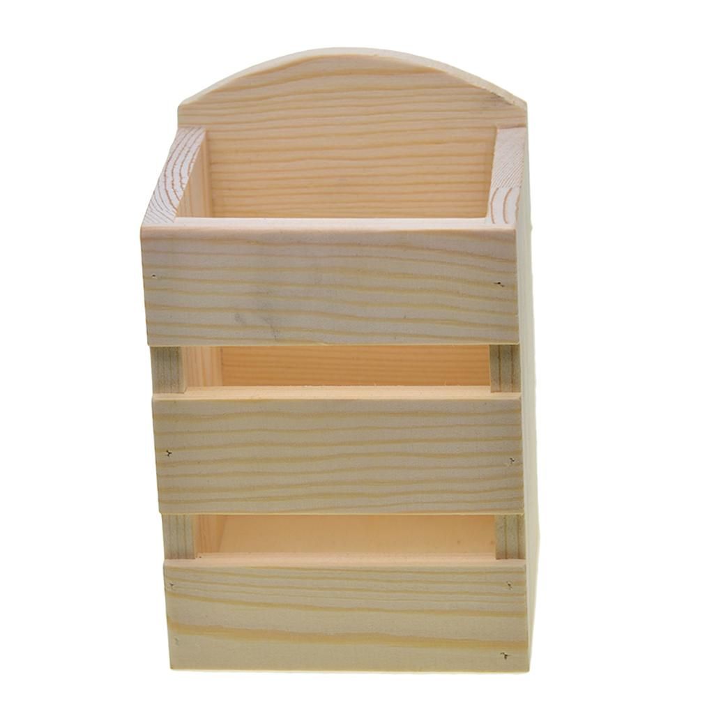 Wood Desktop Pen Container Pencil Holder For Kids Painting