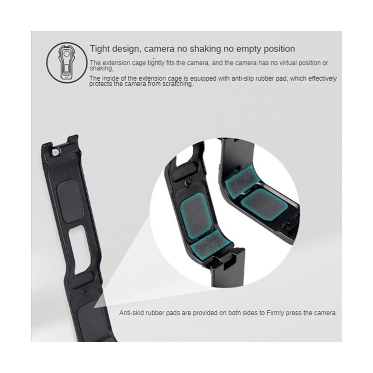 For Insta360 One RS 1 Inch Aluminum Alloy Cage Vertical Frame Multifunctional Anti Drop and Collision Metal FrameB
