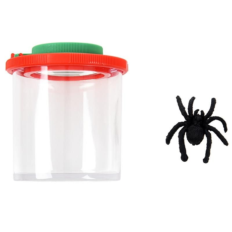 4X Two Lens Insect Viewer Locket Box Magnifier Bug Magnifying Loupe Kid Toy Gift
