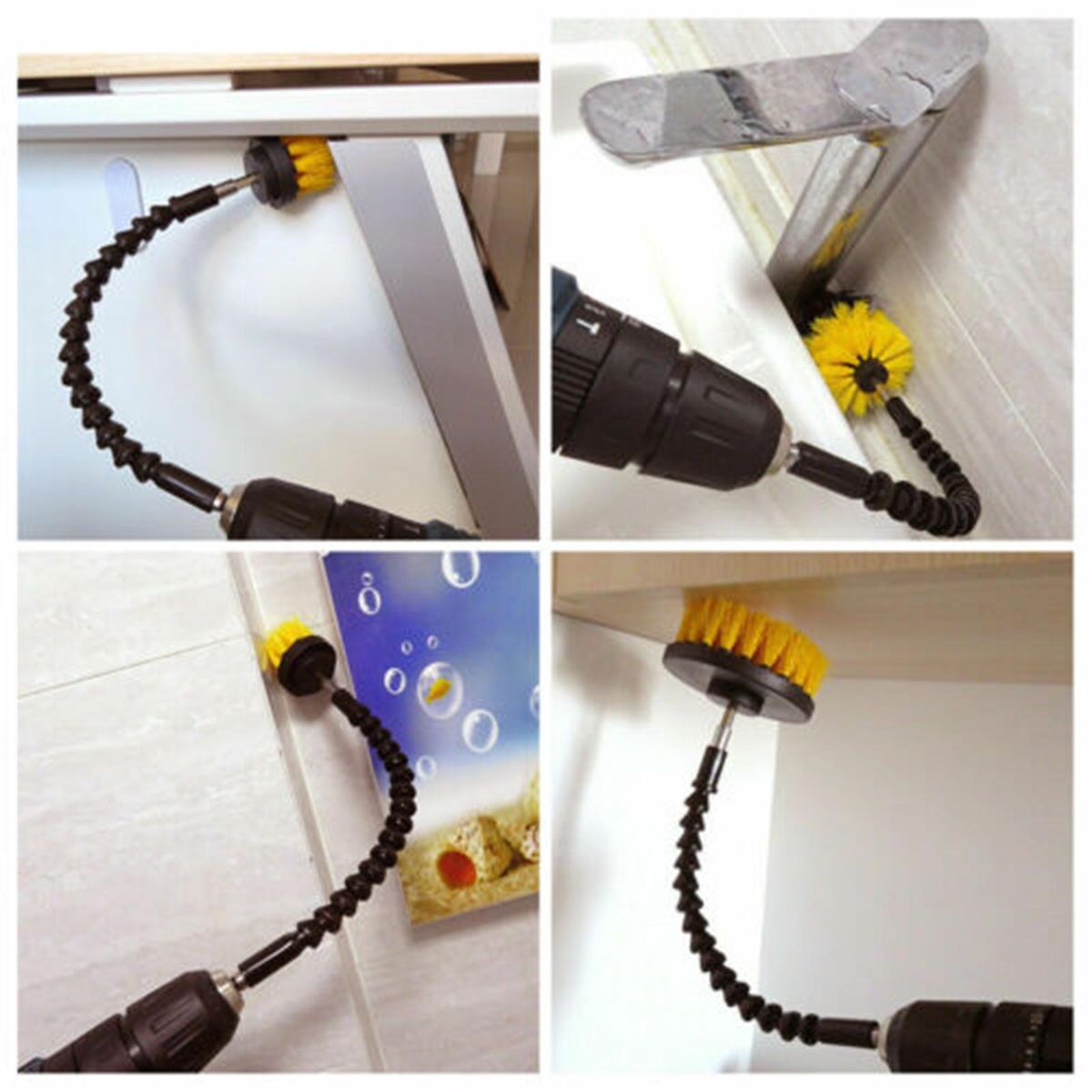 24Pcs Drill Brush Attachment Set All-purpose Power Scrubber Cleaning Combo Scrub Tub Cleaner