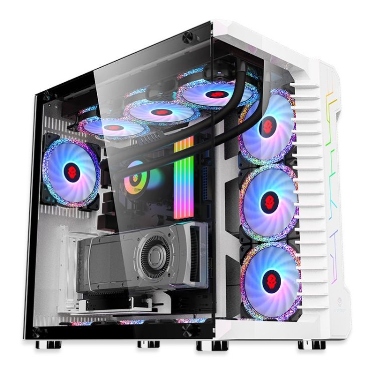 Computer CPU RGB Luminous Radiator 6 Fans+Remote Control