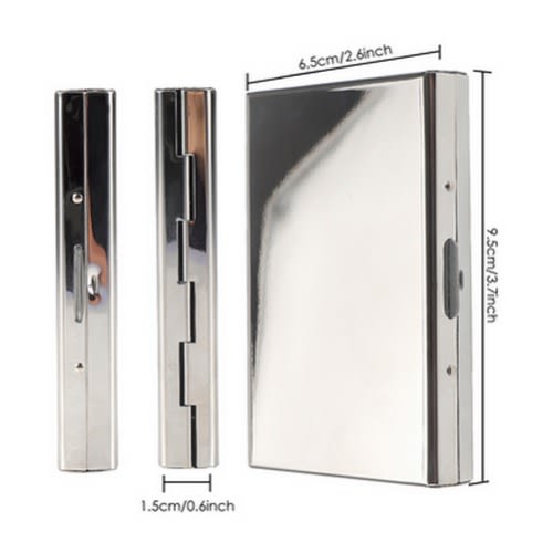 Stainless Steel Aluminum ATM Credit Card Holder - Silver
