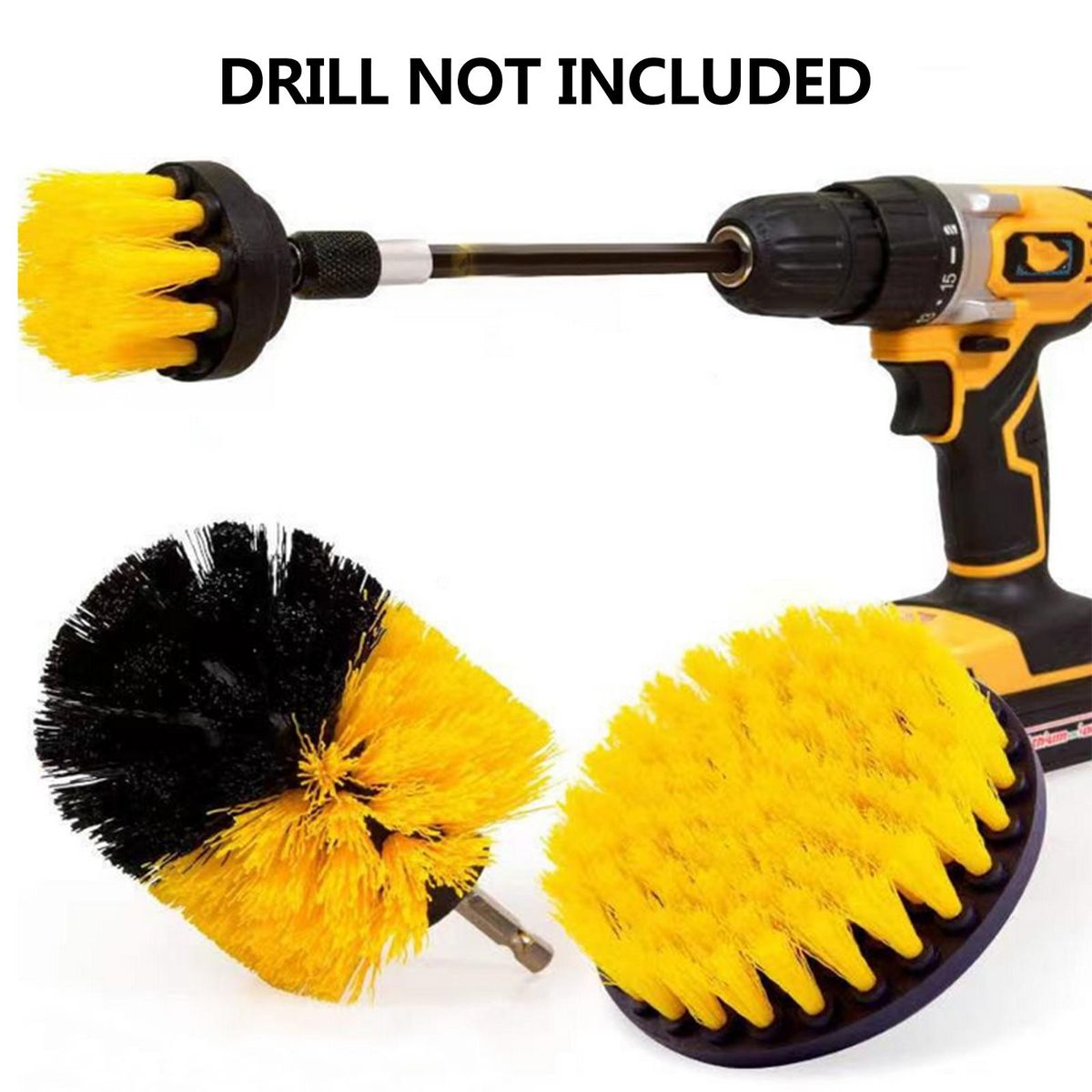 4Pcs/Set Drill Brushes Attachment Kit Drill Scrubbing Brush Cleaner Power Cleaning Bathroom Tub Pool Tile
