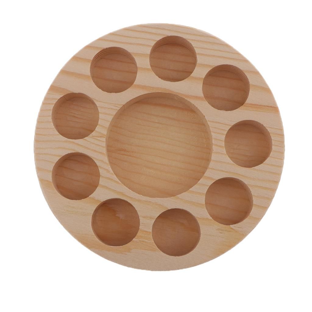 Natural Pine Wood Storage Rack Organizer Essential Oil Holder Display