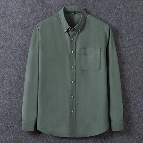 Flannel Men's Plain Green Shirt