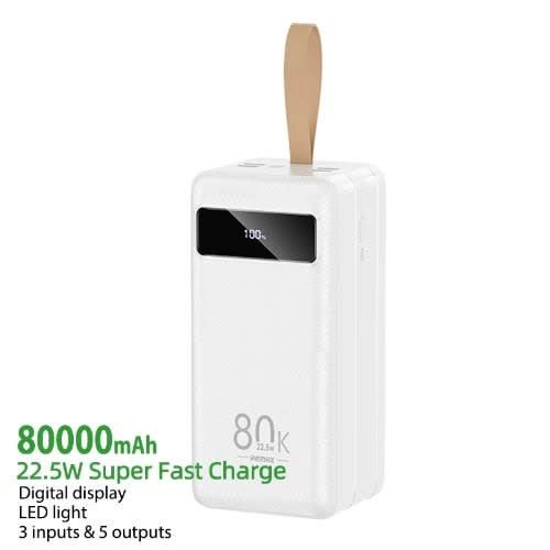 80000mah Pd Qc 5 Output Ports Led Power Bank
