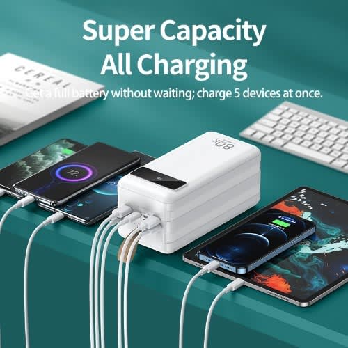 80000mah Pd Qc 5 Output Ports Led Power Bank