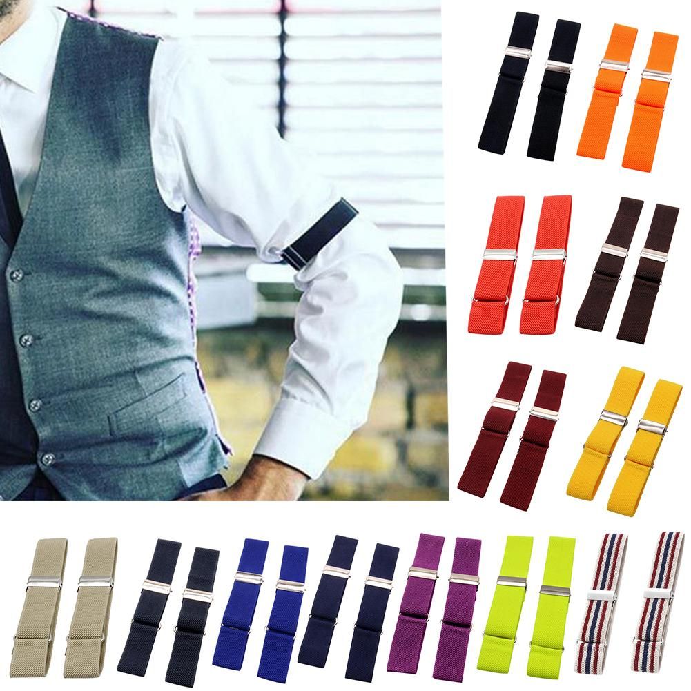 1pair Anti-slip Shirt Sleeve Holders Elastic Garter Armband