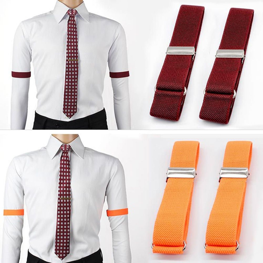 1pair Anti-slip Shirt Sleeve Holders Elastic Garter Armband