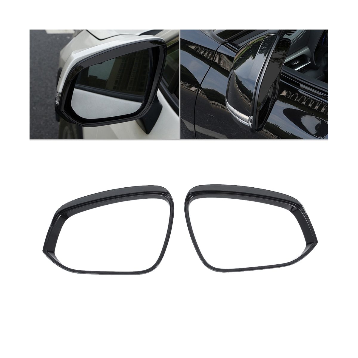 1Pair Car Rearview Mirror Rain Eyebrow Frame for Toyota Corolla CROSS 2022 2023 Side Mirror Rain Brow Decoration Cover