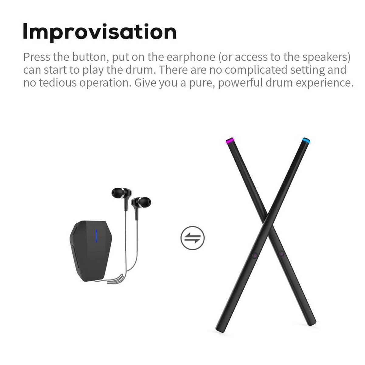 Electronic Drumsticks Somatosensory Drum Kit Portable Virtua Air Drum Stick