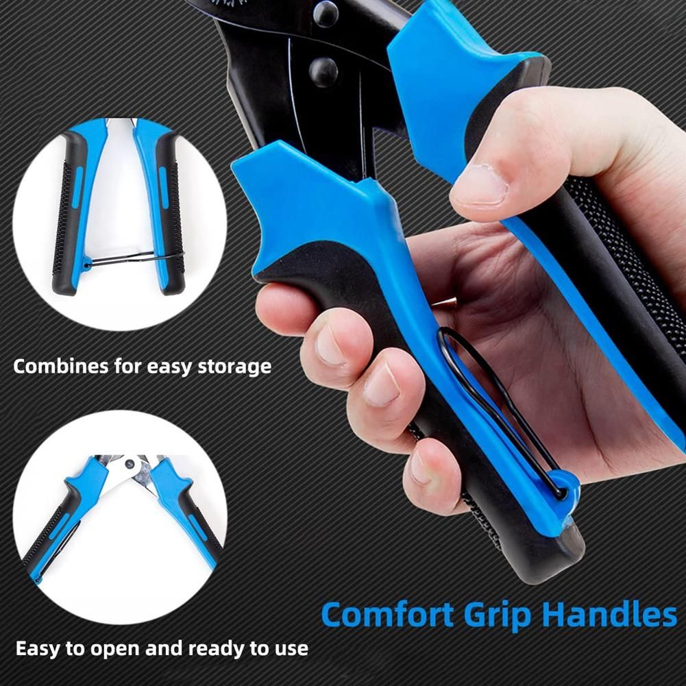 Revolving Leather Belt Hole Punch Plier Kit, Eyelet Puncher,DIY Tool Set for Belts, Watch Bands,Dog Collars, Fabric A