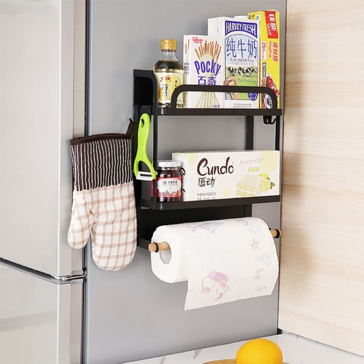 Kitchen Shelf Magnetic Refrigerator Rack Storage Holder