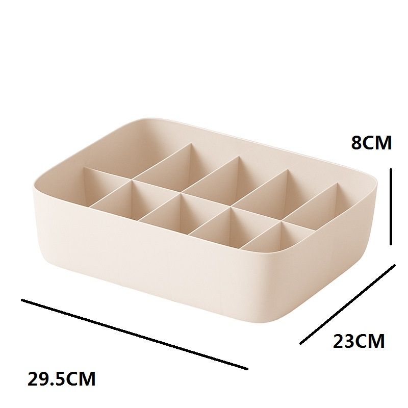 2 PCS Underwear Storage Box  10 Cells（Without Cover）
