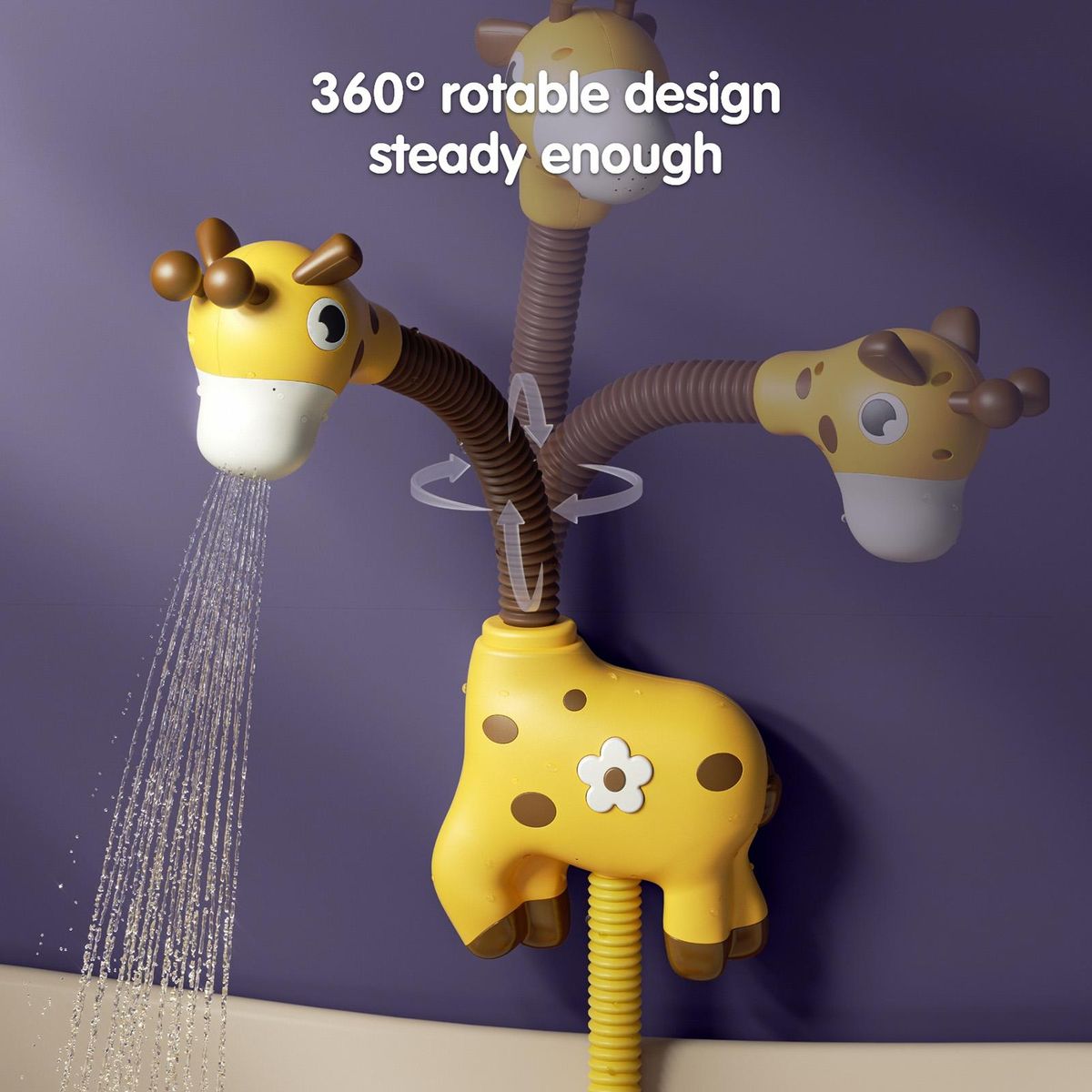Baby Bath Toys with Shower Head Cute Giraffe Water Spray Shower Summer Bathtub Toy for Toddlers Kids