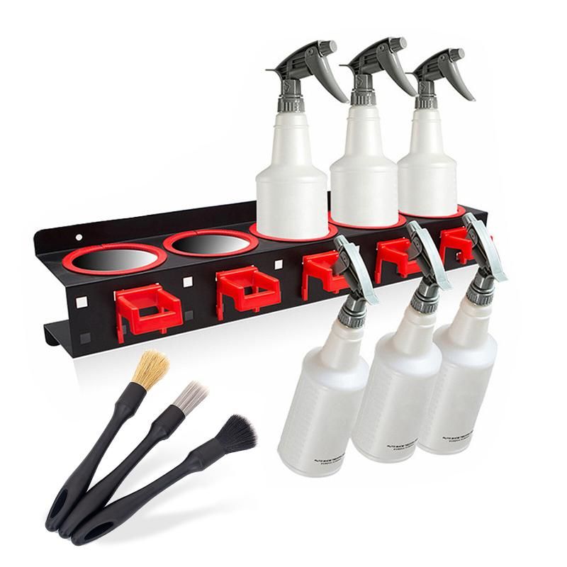 Spray Bottle Storage Rack Car Beauty Shop Accessory (1 Set)