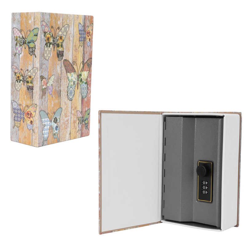Mini Simulation Book Safe Storage Box Money Cash Jewelry Security Lock Case For Home Simulation Book New Fashion 18.2x11.8x5.7cm