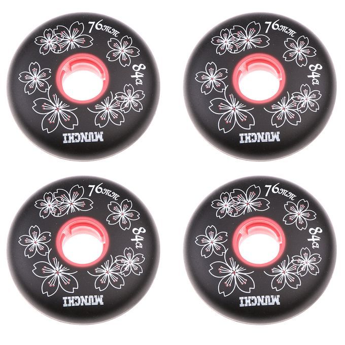 4 Pieces Inline Roller Hockey Fitness Skate Replacement 76mm Black