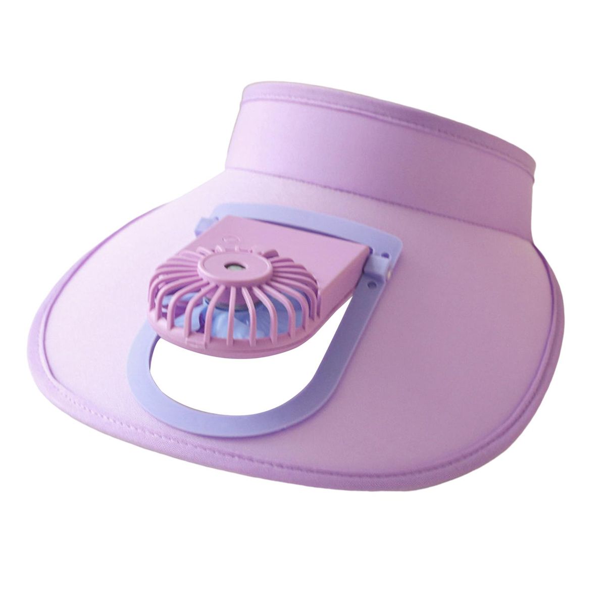 Sun Visor Hat With Fan 3 Speeds Electric Fan Visor Violet