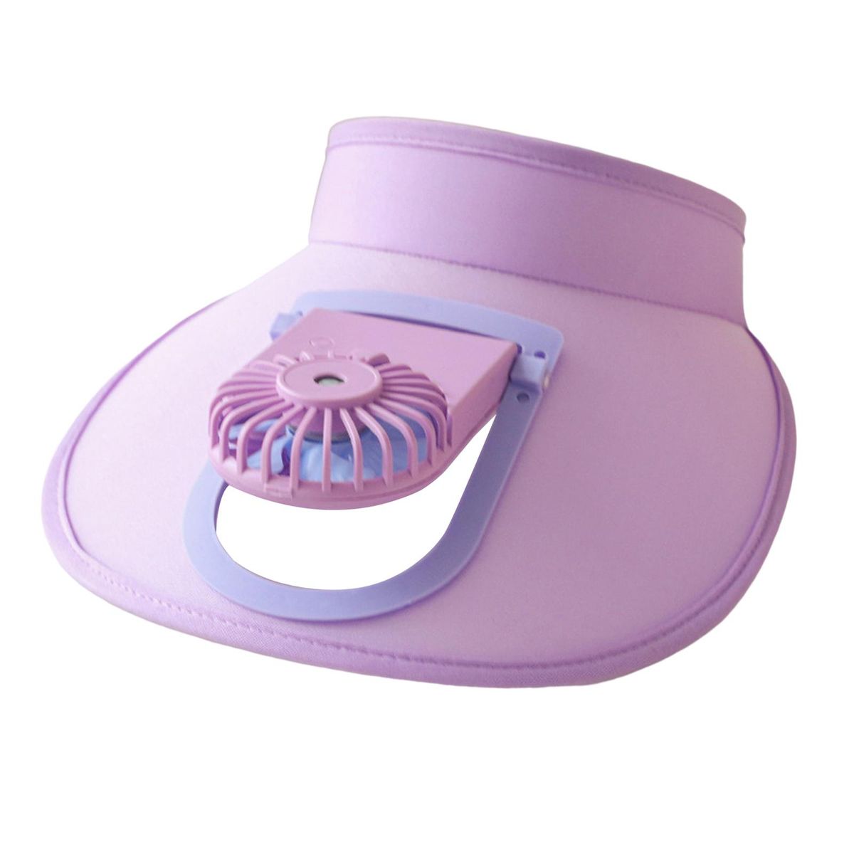 Sun Visor Hat With Fan 3 Speeds Electric Fan Visor Violet