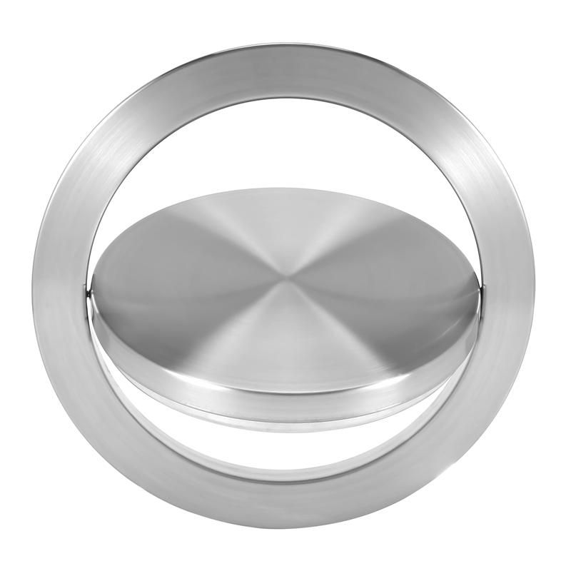Stainless Steel Garbage Flap Lid Trash Bin Cover Built-in Balance Swing Flap Garbage Lid for Kitchen Counter Top D