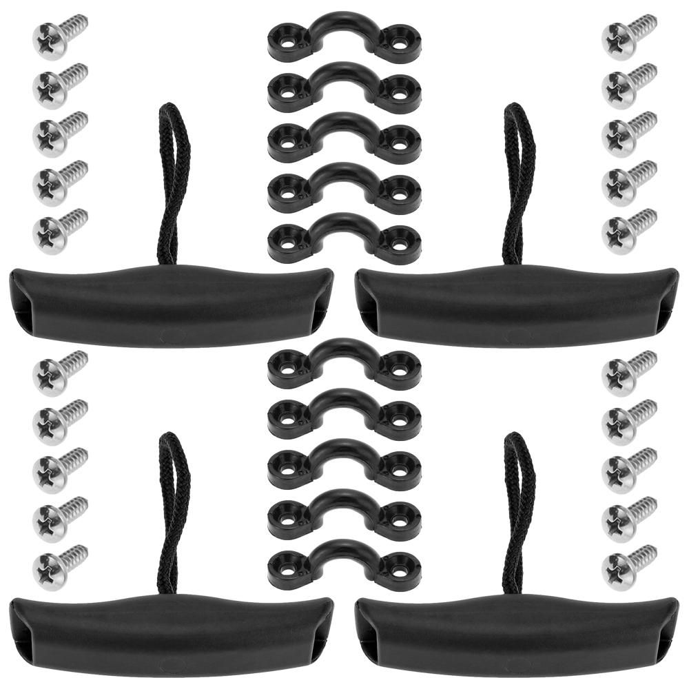 Kayak Grip Handles Pad Eyes Screws Set Kayak Carry Accessory for Canoe Kayak Boat