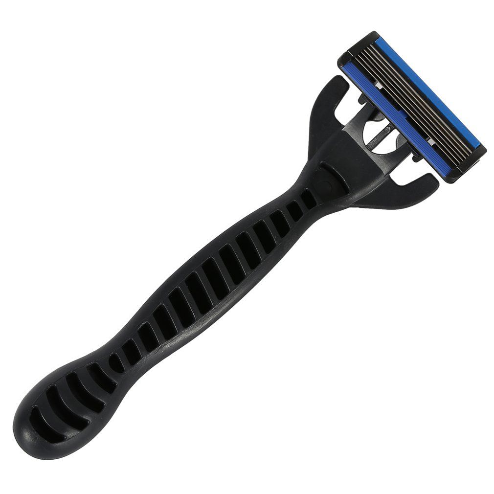 6 Layers  1  Holder + 7 Blades Replacement  Head Cassette Shaving  Set Blue Face  For Man