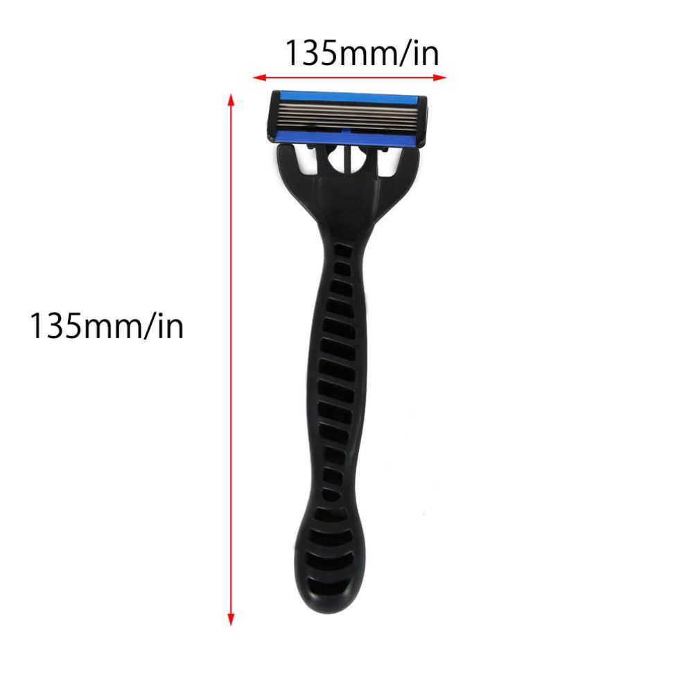 6 Layers  1  Holder + 7 Blades Replacement  Head Cassette Shaving  Set Blue Face  For Man