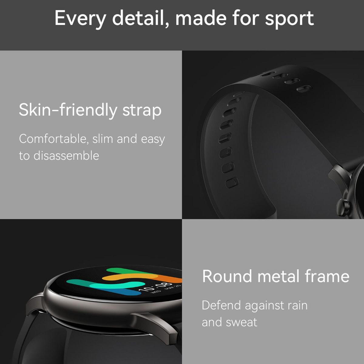 HAYLOU RT2 smart watches Custom watch 12 Sport Models Face Blood oxygen Monitor Heart Rate Monito Sleep monitor IP68 Waterproof