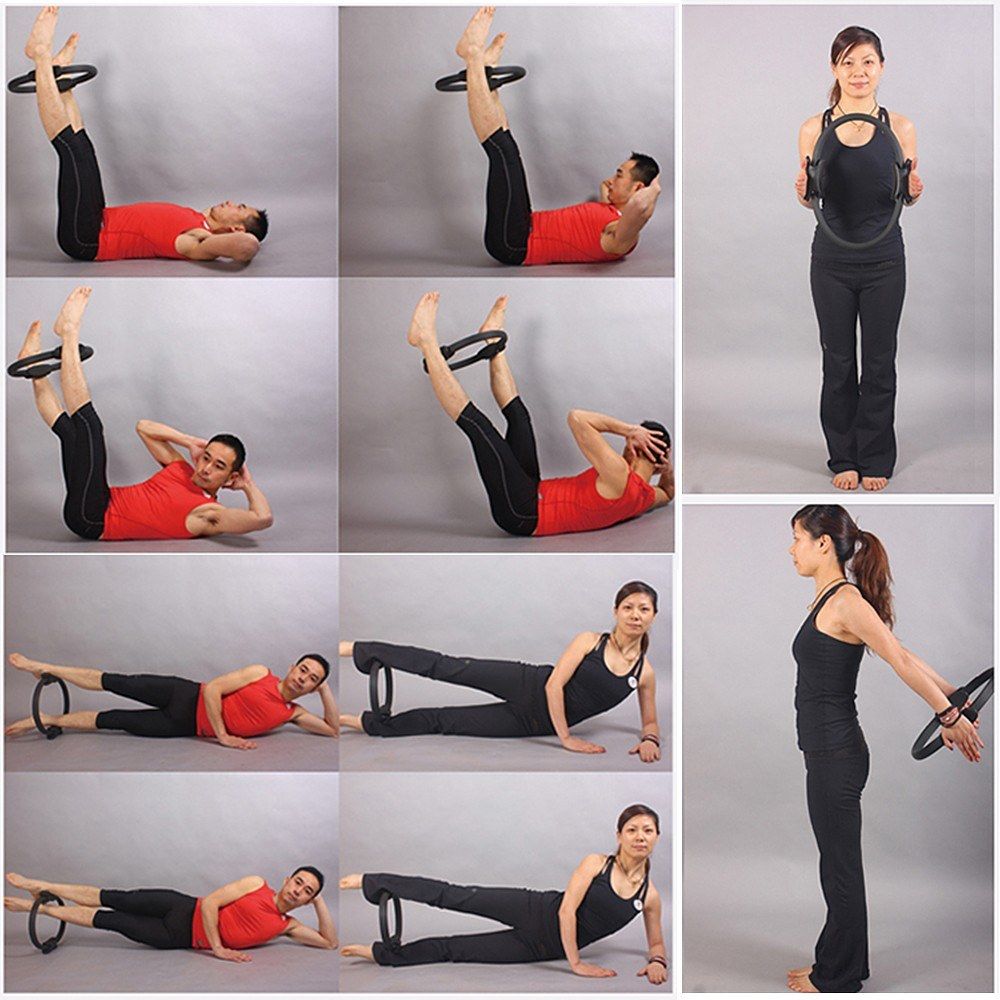 16 Inch Yoga Pilates Ring Workouts Exercise Fitness