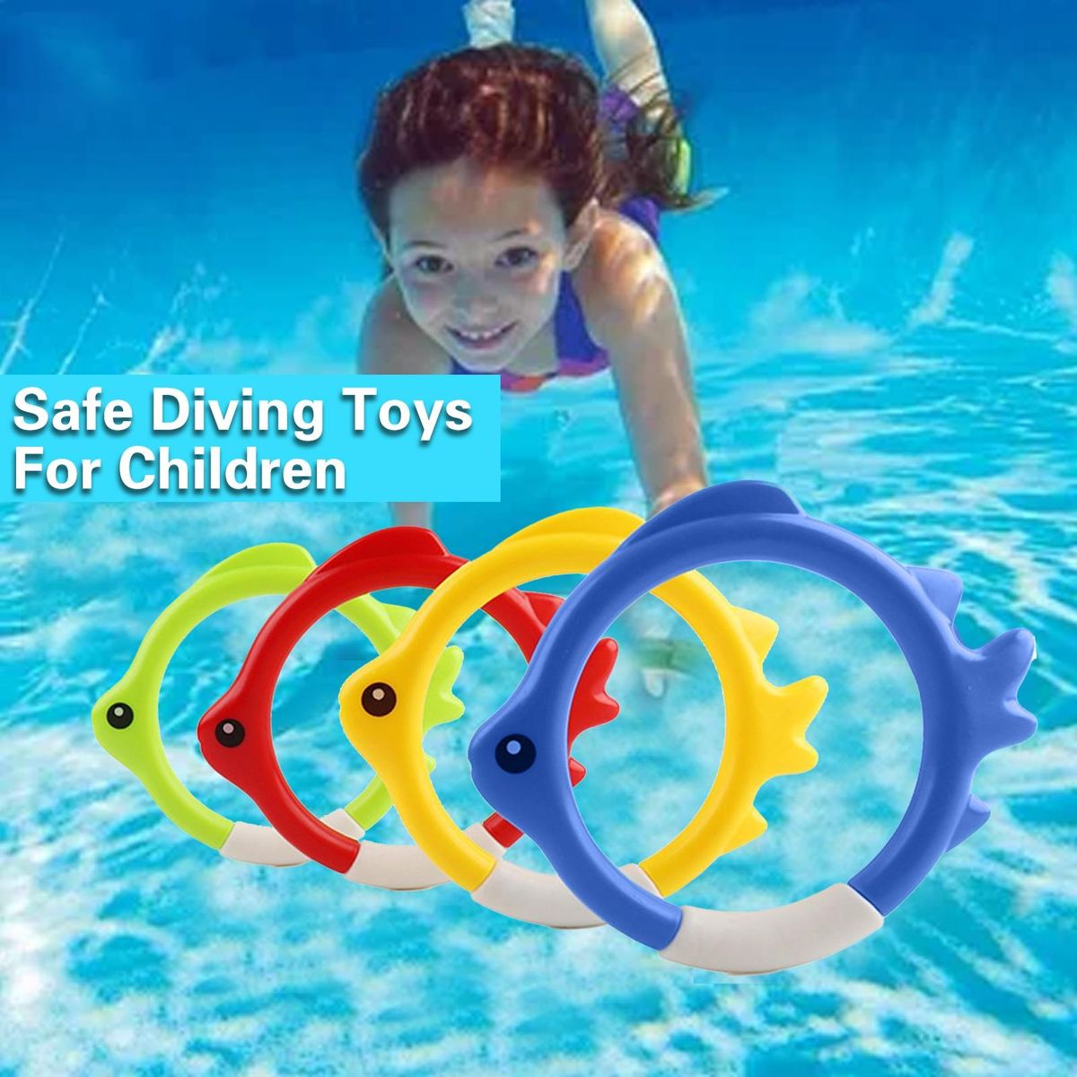 Fun Fish Dive Rings Creative Underwater Pool Toys for Kids Adults