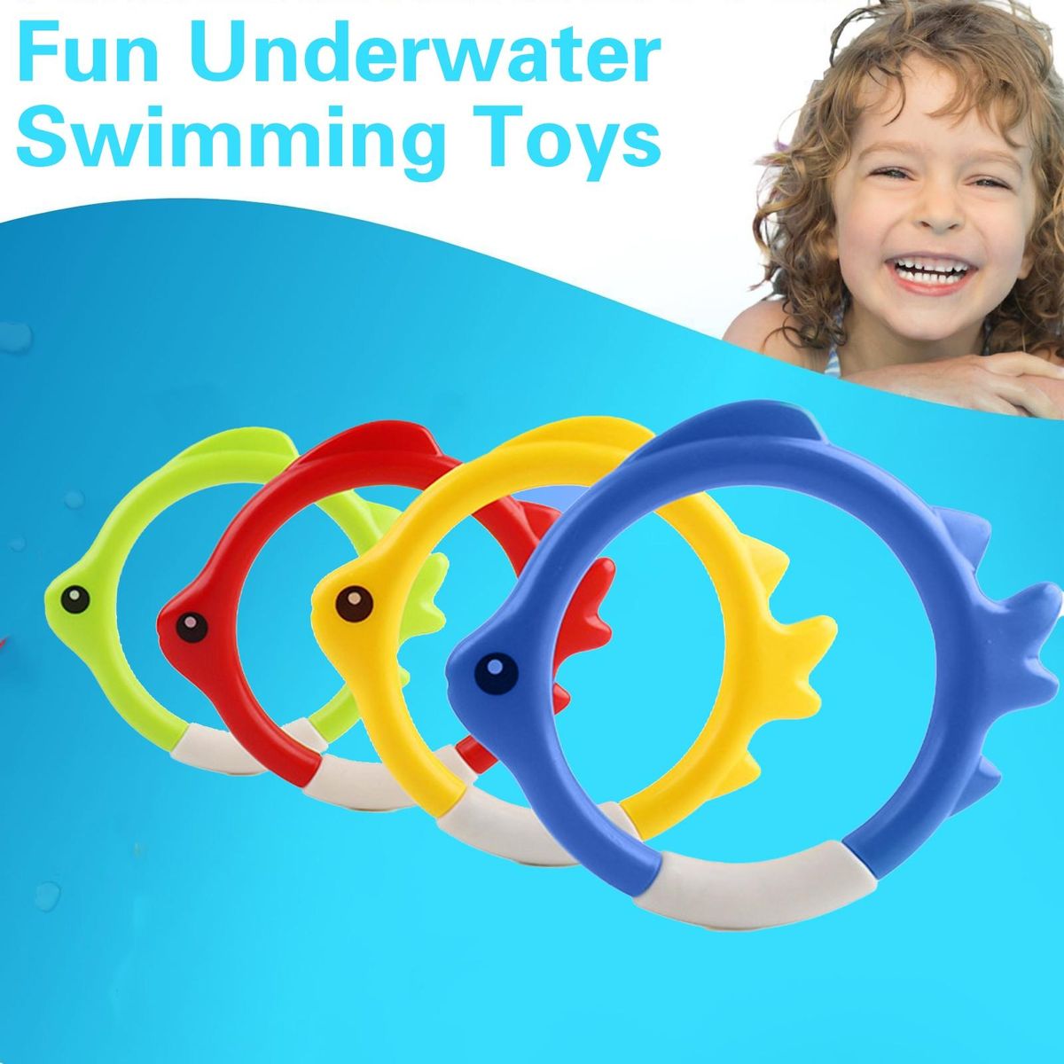Fun Fish Dive Rings Creative Underwater Pool Toys for Kids Adults