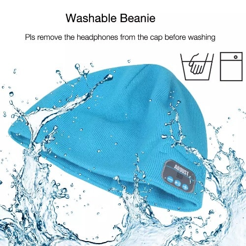 Smart Bluetooth Music Headset Cap And Free Touch Screen Gloves - Dark Grey