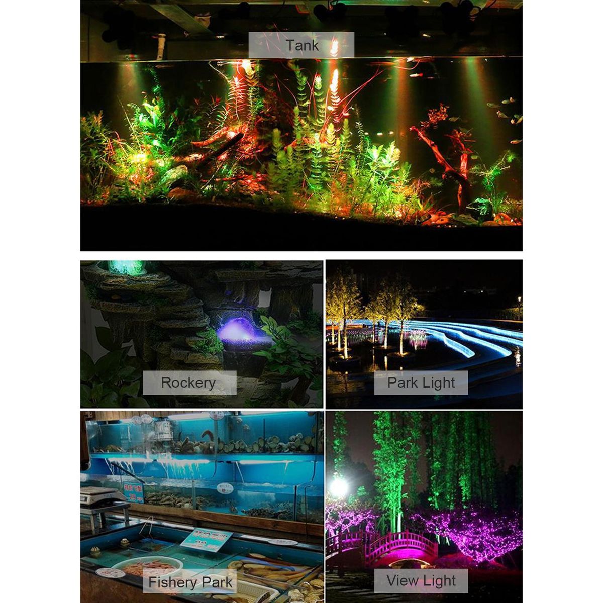 5PCS 4 LEDs RGB Underwater Diving Lamp Light Kit Set with Remote Controller Line Control Rotatable Illumination Angle IP65 Water Resistance Dimmable Brightness Speed Adjustable 2 Diverse Lighting Effects 3 Levels Timer T-ime 