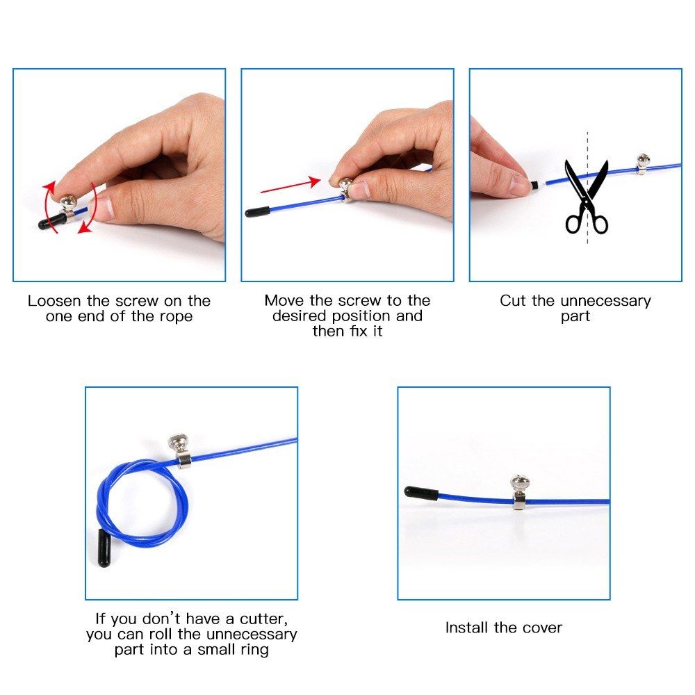 10ft Adjustable Speed Jump Rope Ball Bearing Non-slip