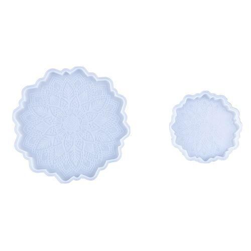 Flower Coaster Resin Molds,2PCS Silicone Epoxy