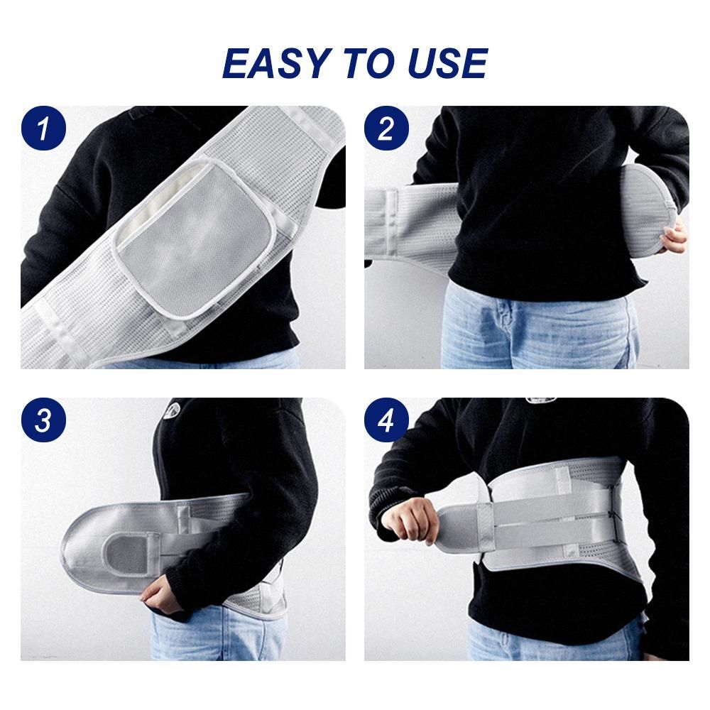 Breathable Lower Back Support Belt for Men Women Adjustable Lumbar Support Strap Back Brace for Work Office Sport
