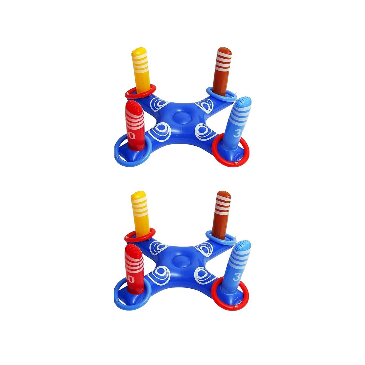 2Pcs Pool Toys Games Set, 2-In-1 Floating Basketball