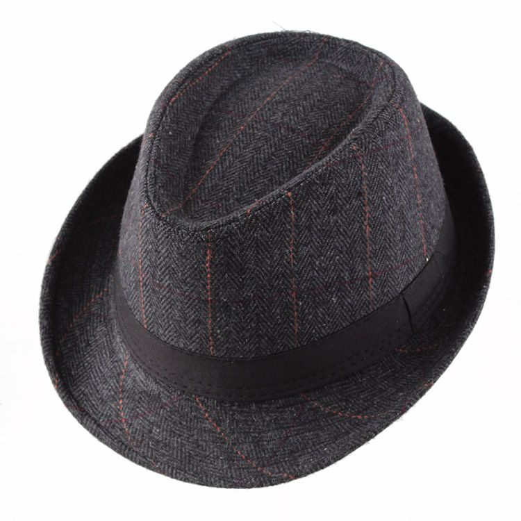 Unisex Quality Fedora Panama Hat DARK GREY