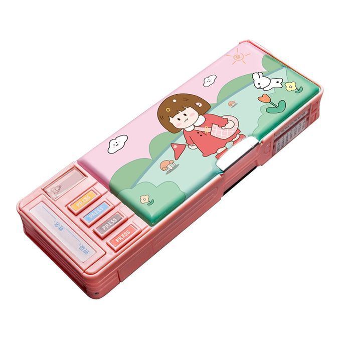 Portable Pen Case Large Capacity Stationery Pouch Leisure Time 2 Layer
