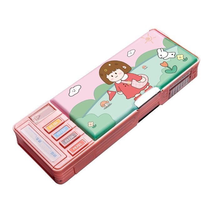 Portable Pen Case Large Capacity Stationery Pouch Leisure Time 2 Layer