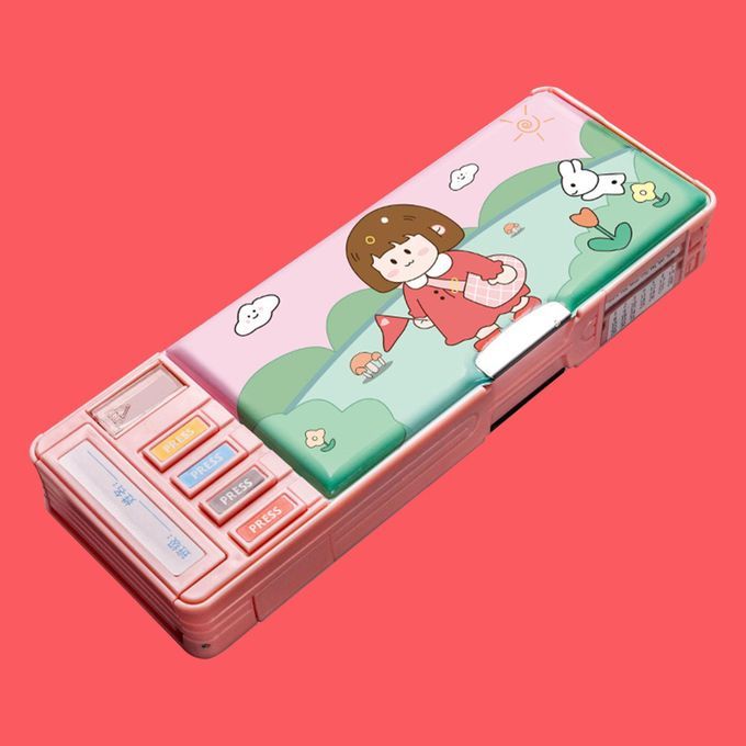 Portable Pen Case Large Capacity Stationery Pouch Leisure Time 2 Layer