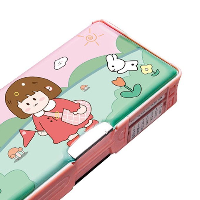 Portable Pen Case Large Capacity Stationery Pouch Leisure Time 2 Layer