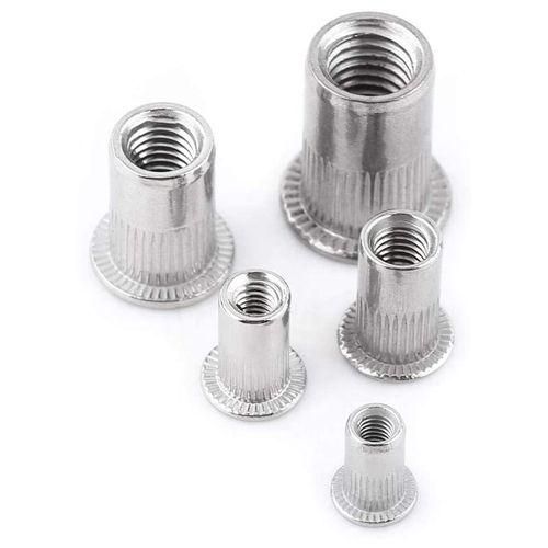 30 Pcs Flat Head Blind Rivet Nuts Stainless Steel
