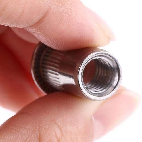 30 Pcs Flat Head Blind Rivet Nuts Stainless Steel