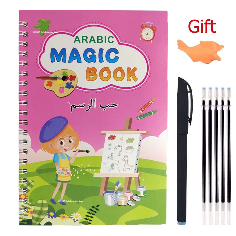 Reusable Magic Copy Book Writing Groove Arabic Alphabet